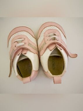 Robeez Girls Pink and White Athletic Sneakers